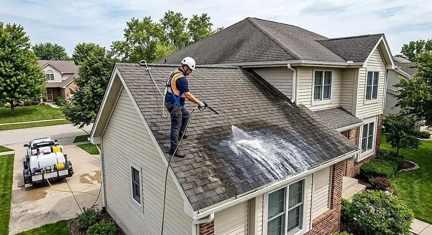 Roof Soft Washing in Sheboygan, WI